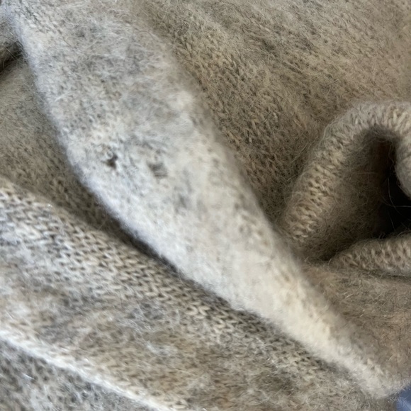 Samband Iceland Icelook Cardigan Belted Jacket Wool Womens Small Off White Gray. - Picture 8 of 10